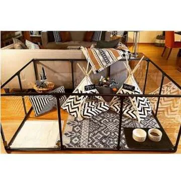 Clearly Loved Pets 27" Tall Large Lucidium Pet Pen, White