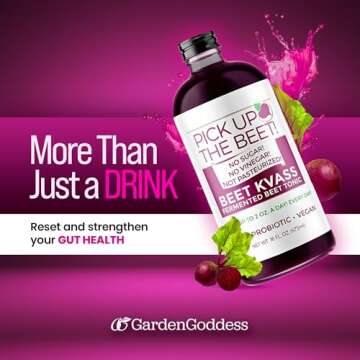 Organic Beet Juice Kvass with Probiotics - 32 oz