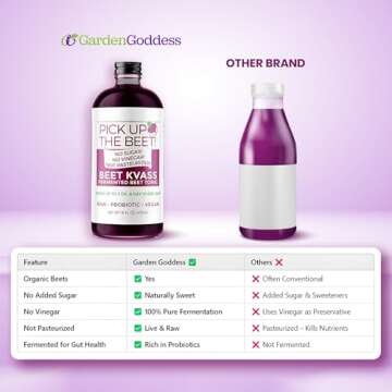 Organic Beet Juice Kvass with Probiotics - 32 oz