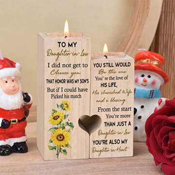 Personalized Wooden Candle Holder for Daughters-in-Law