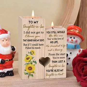 Personalized Wooden Candle Holder for Daughters-in-Law
