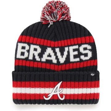 Atlanta Braves Official MLB Knit Pom Beanie - Warm, Stylish Unisex Hat
