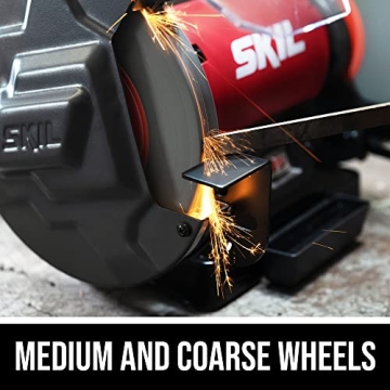 SKIL 3.0 Amp 8 In. Bench Grinder with LED Work Light