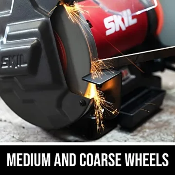 SKIL 3.0 Amp 8 In. Bench Grinder with LED Work Light