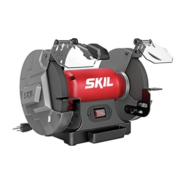 SKIL 3.0 Amp 8 In. Bench Grinder with LED Work Light