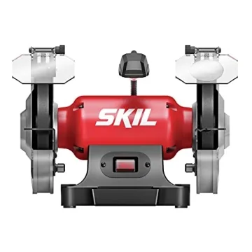 SKIL 3.0 Amp 8 In. Bench Grinder with LED Work Light