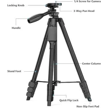 Lightweight Professional Camera Tripod for Sony Cameras