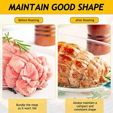 WILLBOND 17 Pieces Poultry Lacing Kit, 6 Inch Turkey Lacers Meat Roasting Trussing Needles Barbecue Skewers Cooking Twine Cooking String for Turkey Poultry Grilling Supplies