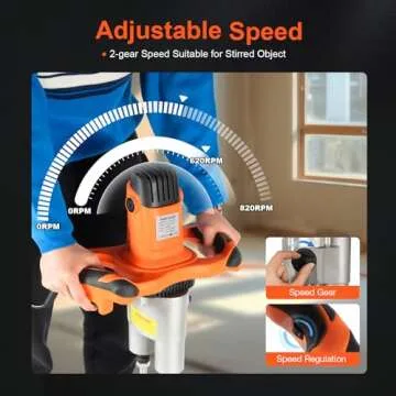 1800W Portable Electric Mixer for Grout and Mortar