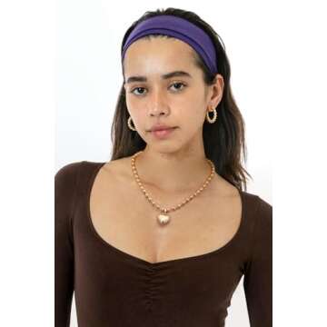 POTESSA 18K Gold Plated Pendant Necklace Medallion Coin Y Style Link Thick Chain Toggle Layering Nec...