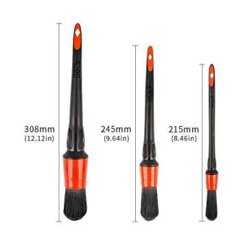 SGCB Pro Soft Car Detailing Brush Set, Microfiber Polyester Detail Brush Automotive Cleaning Brush |Wet & Dry| Use Anti-Chemical Scratch Free Car Cleaning for Interior Leather Dashboard Air Vent Wheel
