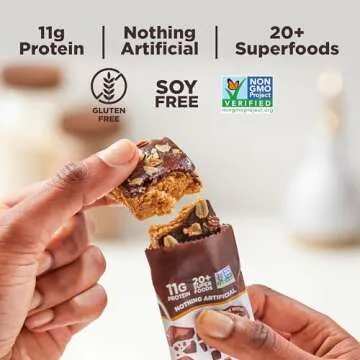 Perfect Bar Choco Crisp, Dark Chocolate Nut Butter Protein Bar, Protein Snack, Gluten Free, Soy Free, Non GMO, No Sugar Alcohols, 1.9 Ounce Bar, 10 Count