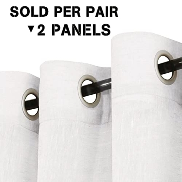 H.VERSAILTEX White Linen Curtains for Elegant Home Decor