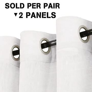 H.VERSAILTEX White Linen Curtains for Elegant Home Decor