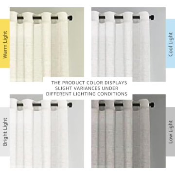 H.VERSAILTEX White Linen Curtains for Elegant Home Decor