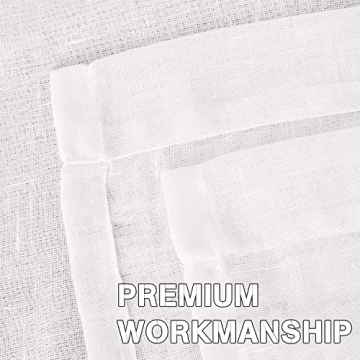 H.VERSAILTEX White Linen Curtains for Elegant Home Decor