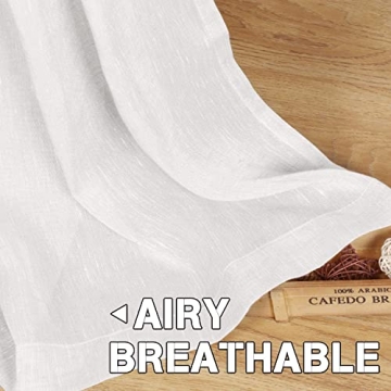 H.VERSAILTEX White Linen Curtains for Elegant Home Decor