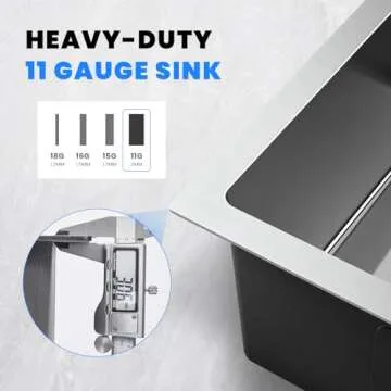 POPFLY 25×18 Inch Drop in Kitchen Sink, 18 Guage 304 Stainless Steel 9 Inch Deep Sink, 25 Inch Topmount Overmount Kitchen Bar Prep Single Bowl Sink with Drain Strainer, Brushed Nickel