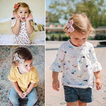 Cute & Stylish 10 Pack Baby Girl Hair Clips Bows
