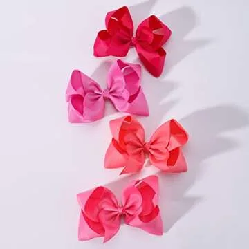 25PCS Big Hair Bows for Girls in Assorted Colors