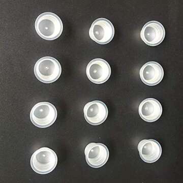 Disposable Ink Cups,DOWEI 500pcs Plastic Large Ink Pigment Cups #15 Ink Caps Large for Ink Supplies(500L)