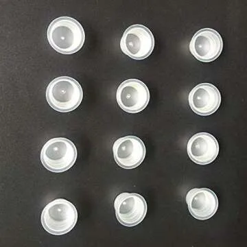 Disposable Ink Cups,DOWEI 500pcs Plastic Large Ink Pigment Cups #15 Ink Caps Large for Ink Supplies(500L)