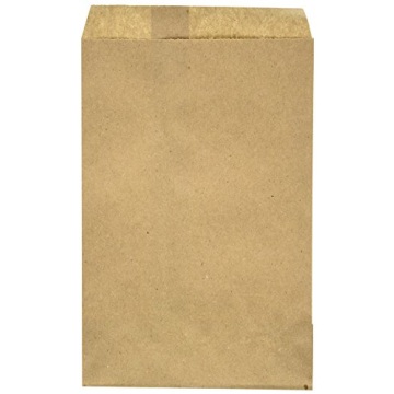 100 Natural Kraft Merchandise Bags, 5x7-1/2, Eco-Friendly, Multipurpose by WCI