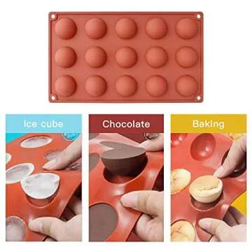 homEdge Silicone Mold for Chocolate, Cake & Mousse