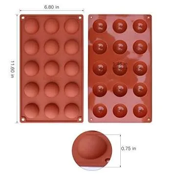 homEdge Silicone Mold for Chocolate, Cake & Mousse