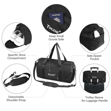 BALEINE Waterproof Gym Bag for All Activities and Travel