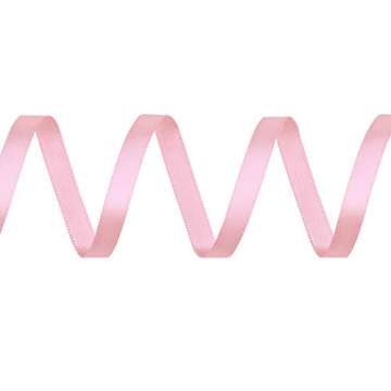 Ribest 1/4 inch Light Pink Double Face Satin Ribbon 50 Yards Per Roll for Bouquet Gift Wrapping Hair Wedding Birthday