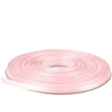 Buy Ribest 1/4 Inch Light Pink Satin Ribbon - 50 Yards