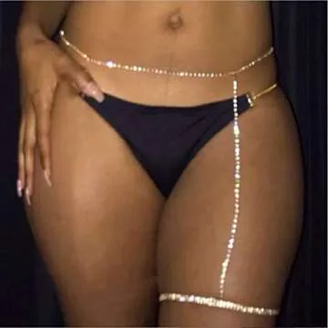 Sparkly Vivilly Rhinestone Waist Chains For Women