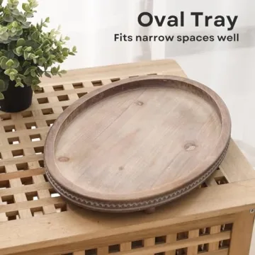Decorative Rustic Wooden Tray for Home Decor and Gifting