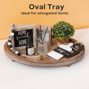 Decorative Rustic Wooden Tray for Home Decor and Gifting