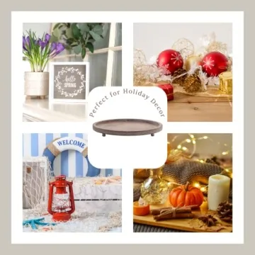 Decorative Rustic Wooden Tray for Home Decor and Gifting