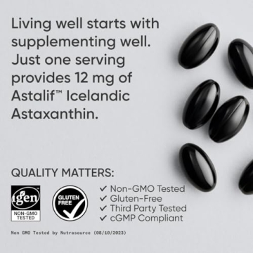 Premium 12mg Astaxanthin Supplement with Organic Coconut Oil