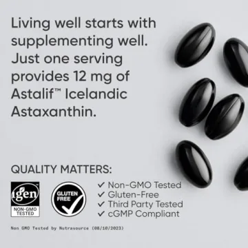 Premium 12mg Astaxanthin Supplement with Organic Coconut Oil