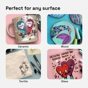 ARTISTRO Acrylic Paint Pens 24 Colors + 2 Metallic Markers