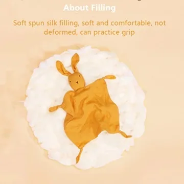 Organic Cotton Bunny Lovey Blanket for Babies and Toddlers