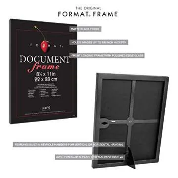 MCS Document Frame: Modern Black 8.5x11 Design