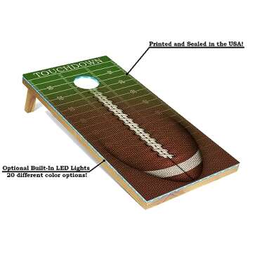 Tailgating Pros Cornhole Boards - 4'x2' LED Game Set with Tote & 8 Bags