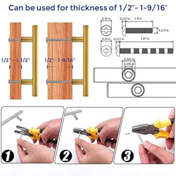 Ravinte Gold Cabinet Handles 30 Pack 5 Inch Brushed Gold Kitchen Cabinet Pulls 3 Inch Hole Center Brushed Brass Drawer Pulls Kitchen Hardware for Cabinet Drawer and Cupboard