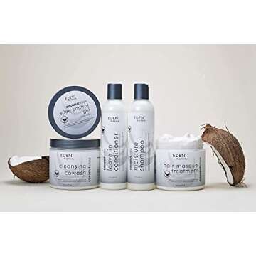 EDEN BodyWorks Coconut Shea Control Edge Glaze | 6 oz | Firm Hold, No Build Up, Moisturize, Add Shine - Packaging May Vary