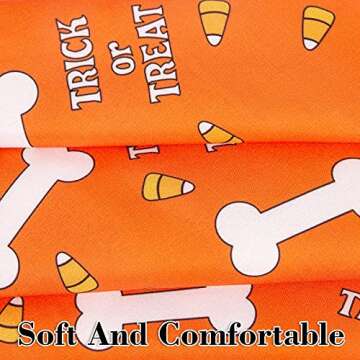 Roberly 3 Pack Halloween Dog Bandanas, Reversible Dog Halloween Bandana Cat Pumpkin Bat Bones Triangle Bibs Scarf Accessories Costumes for Small Medium Large Dogs Cats Pets Animals