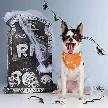 Roberly Halloween Dog Bandanas - Fun Scarf Accessories