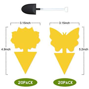 40 Pack Fungus Gnat Traps for House Indoor, Fungus Traps Fruit Fly Traps for Indoors Gnats Sticky Traps for Plants Yellow Sticky Traps for Gnats