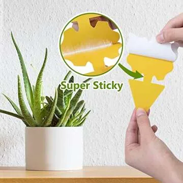 40 Pack Fungus Gnat Traps for House Indoor, Fungus Traps Fruit Fly Traps for Indoors Gnats Sticky Traps for Plants Yellow Sticky Traps for Gnats