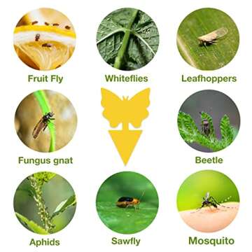 40 Pack Fungus Gnat Traps for House Indoor, Fungus Traps Fruit Fly Traps for Indoors Gnats Sticky Traps for Plants Yellow Sticky Traps for Gnats
