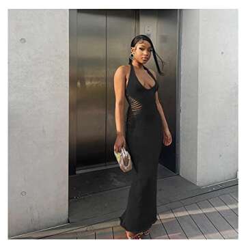 Stylish Women Sexy V Neck Bodycon Sweater Dress - Perfect for Clubbing!